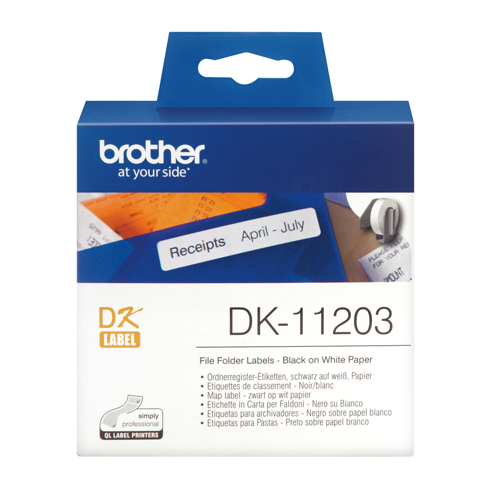 DK-11203 17X87mm 300'lü Klasör İsimlendirme Etiketi (DK Serisi, Termal)