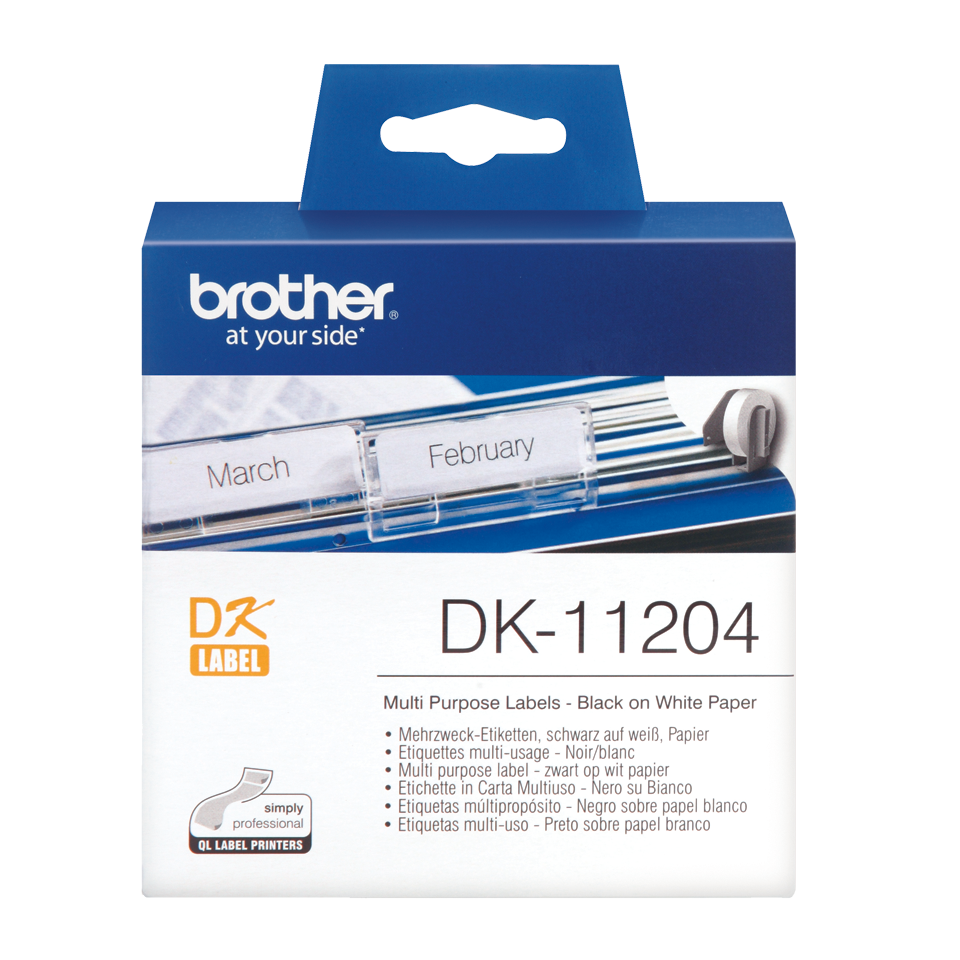 DK-11204 17x54mm 400'lü Çok Amaçlı Etiket (DK Serisi, Termal)