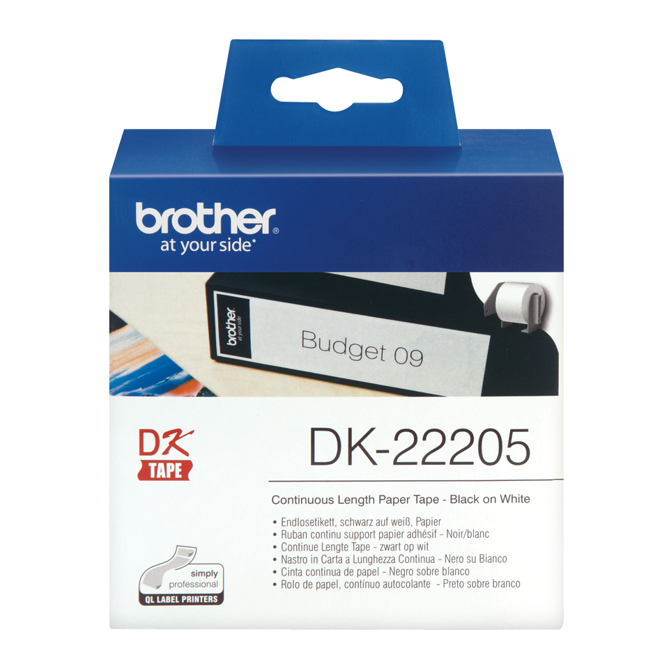 DK-22205 62mm Sürekli Form Termal Etiket, 30 Metre (DK Serisi)
