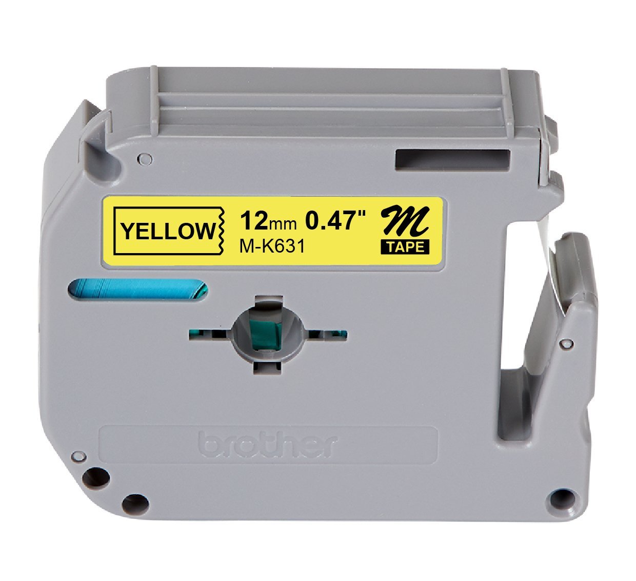 M-K631 12mm Sarı üzerine Siyah Etiket (M-Tape)