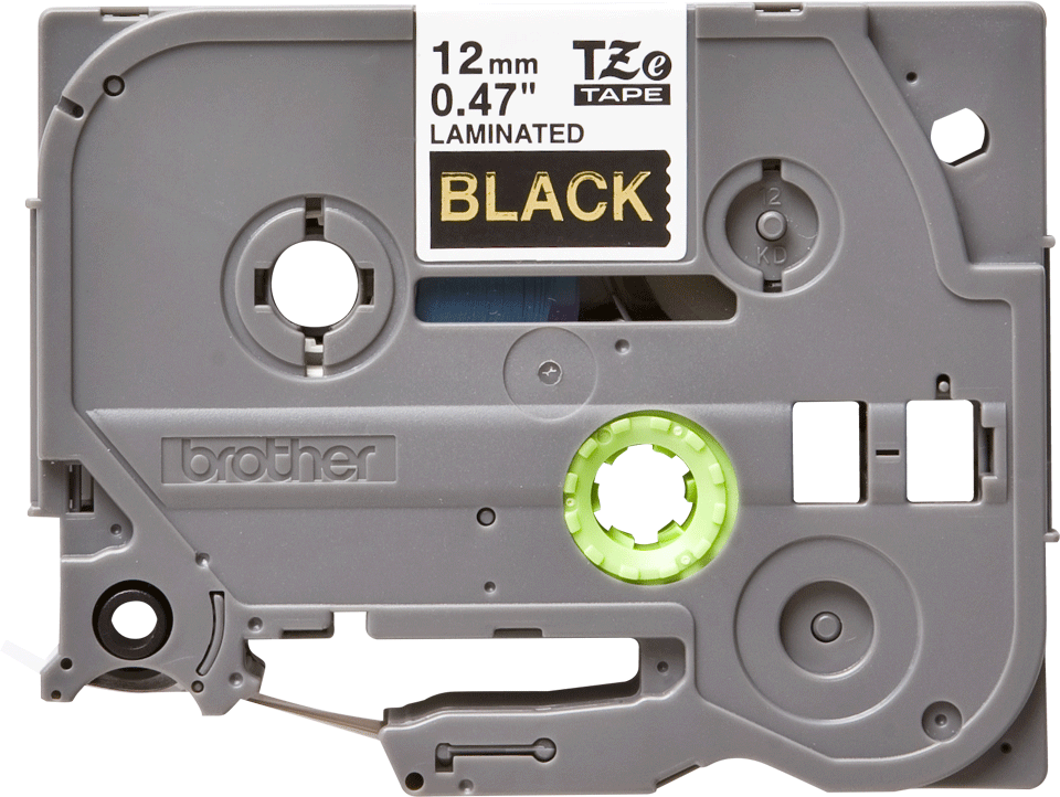 TZe-334 12mm Siyah üzerine Altın Laminasyonlu Etiket (TZe Tape)