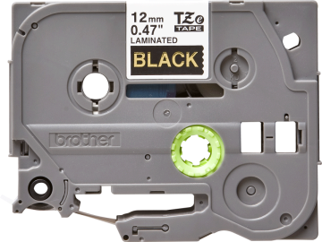 TZe-334 12mm Siyah üzerine Altın Laminasyonlu Etiket (TZe Tape)