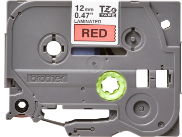 TZe-431 12mm Kırmızı üzerine Siyah Laminasyonlu Etiket (TZe Tape)