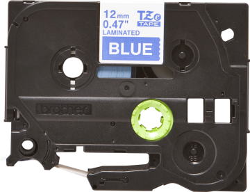 TZe-535 12mm Mavi üzerine Beyaz Laminasyonlu Etiket (TZe Tape)