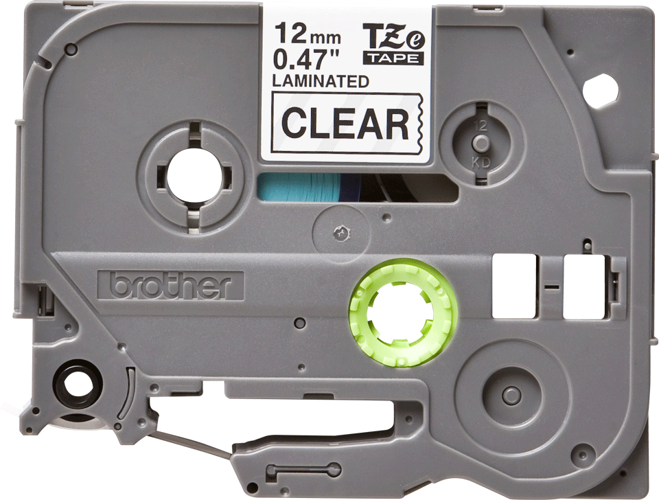 TZe-131 12mm Şeffaf üzerine Siyah Laminasyonlu Etiket (TZe Tape)