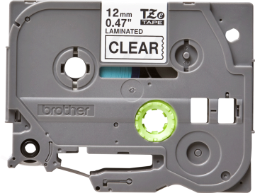 TZe-131 12mm Şeffaf üzerine Siyah Laminasyonlu Etiket (TZe Tape)