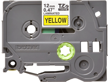 TZe-631 12mm Sarı üzerine Siyah Laminasyonlu Etiket (TZe Tape)