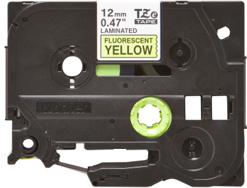TZe-C31 12mm Turuncu üzerine Siyah Laminasyonlu Etiket (TZe Tape)
