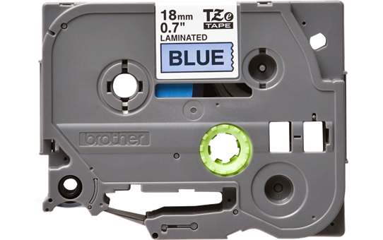 TZe-541 18mm Mavi üzerine Siyah Laminasyonlu Etiket (TZe Tape)