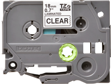 TZe-141 18mm Şeffaf üzerine Siyah Laminasyonlu Etiket (TZe Tape)