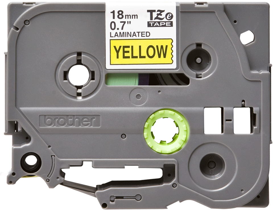 TZe-641 18mm Sarı üzerine Siyah Laminasyonlu Etiket (TZe Tape)