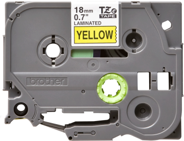 TZe-641 18mm Sarı üzerine Siyah Laminasyonlu Etiket (TZe Tape)