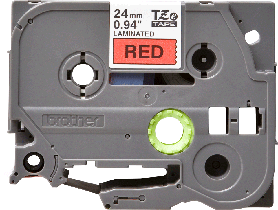 TZe-451 24mm Kırmızı üzerine Siyah Laminasyonlu Etiket (TZe Tape)