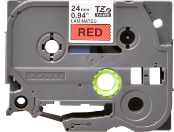 TZe-451 24mm Kırmızı üzerine Siyah Laminasyonlu Etiket (TZe Tape)