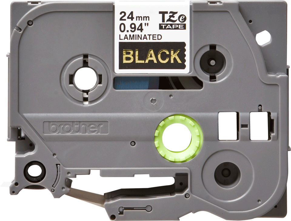 TZe-354 24mm Siyah üzerine Altın Laminasyonlu Etiket (TZe Tape)