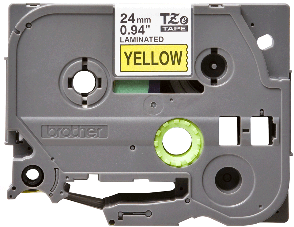 TZe-651 24mm Sarı üzerine Siyah Laminasyonlu Etiket (TZe Tape)