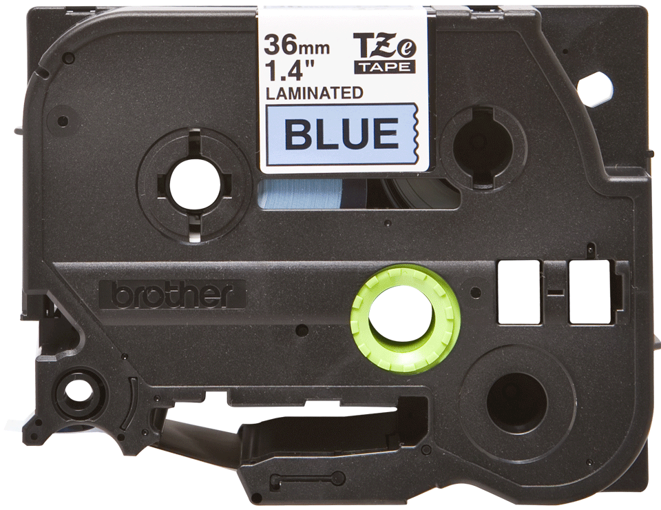 TZe-561 36mm Mavi üzerine Siyah Laminasyonlu Etiket (TZe Tape)