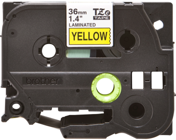 TZe-661 36mm Sarı üzerine Siyah Laminasyonlu Etiket (TZe Tape)