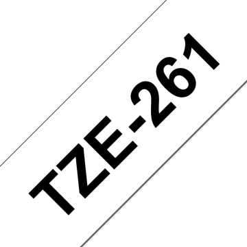 TZe-261 36mm Beyaz üzerine Siyah Laminasyonlu Etiket (TZe Tape)
