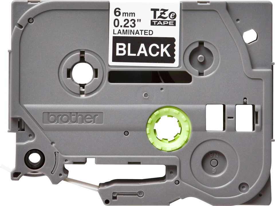 TZe-315 6 mm Siyah üzerine Beyaz Laminasyonlu Etiket (TZe Tape)