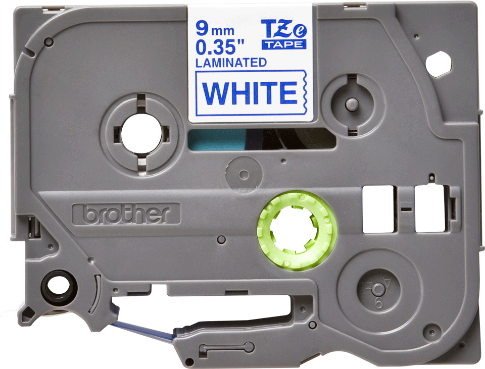 TZe-223 9mm Beyaz üzerine Mavi Laminasyonlu Etiket (TZe Tape)