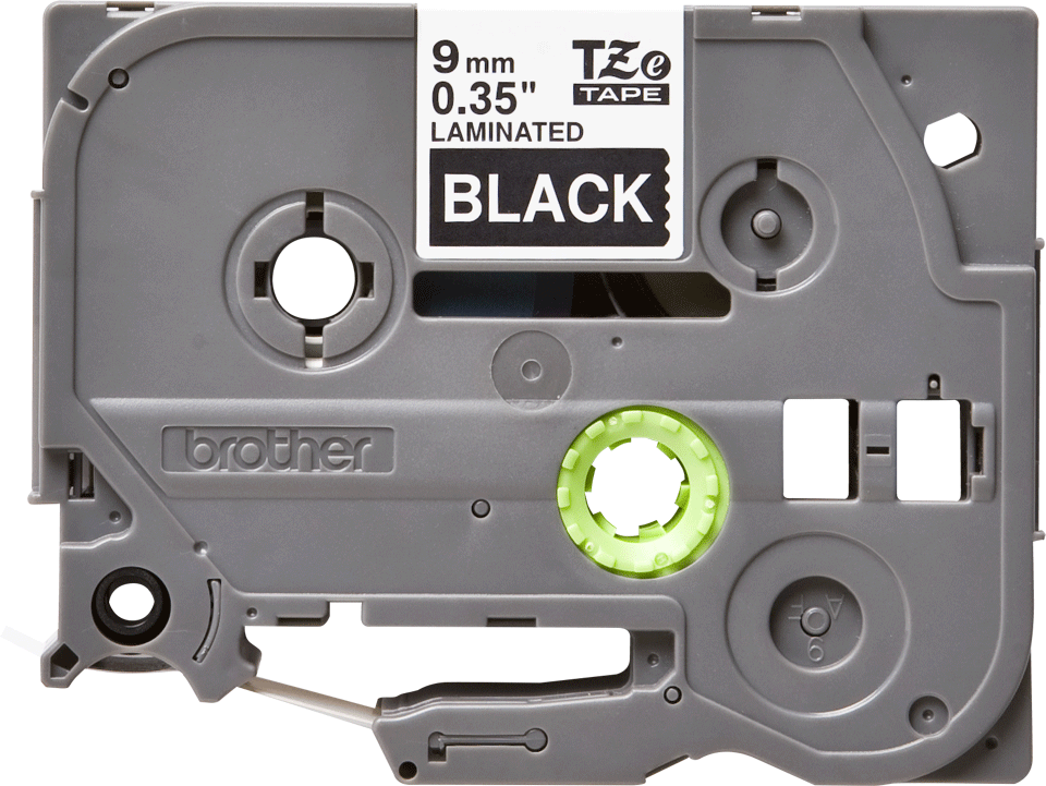 TZe-325 9mm Siyah üzerine Beyaz Laminasyonlu Etiket (TZe Tape)