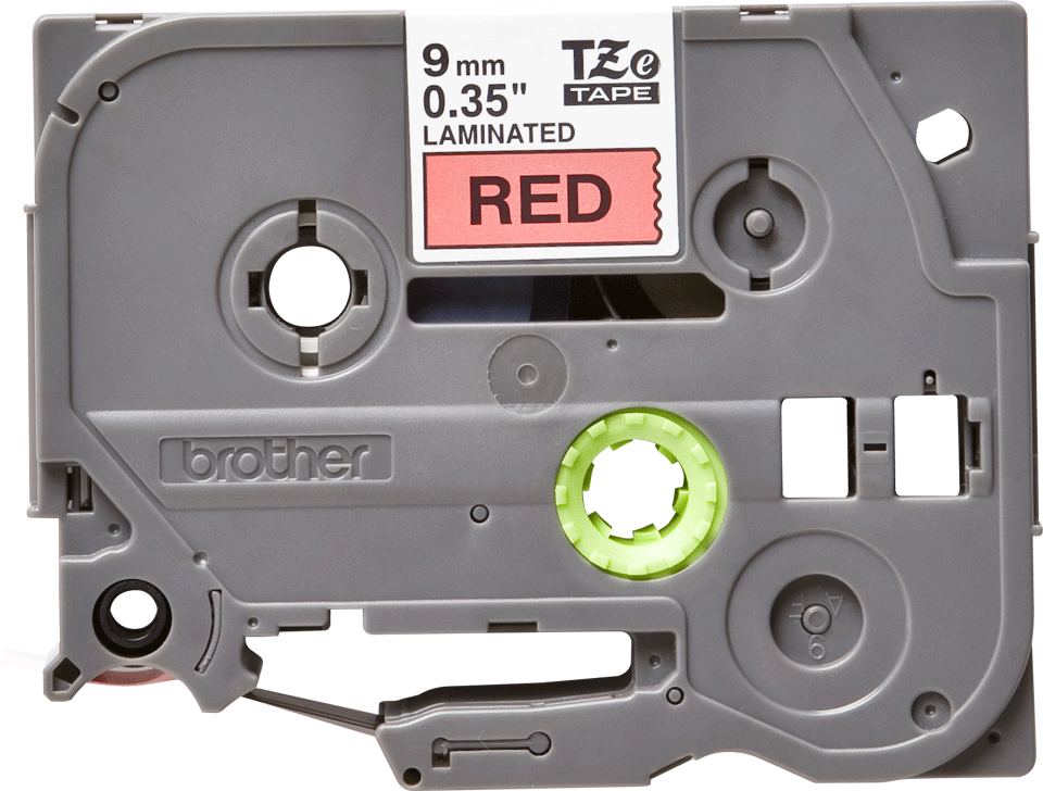 TZe-421 9mm Kırmızı üzerine Siyah Laminasyonlu Etiket (TZe Tape)