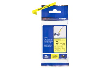 TZe-FX621 9mm Sarı üzerine Siyah Esnek Laminasyonlu Etiket (TZe Tape)
