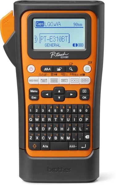 PT-E310BTVP Taşınabilir Endüstriyel Etiket Yazıcı (6-18 mm, TZe Serisi, Bluetooth)