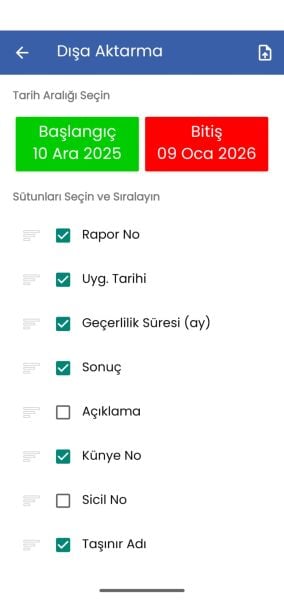 Frekanstan Kalibrasyon Etiketleme Mobil Uygulaması