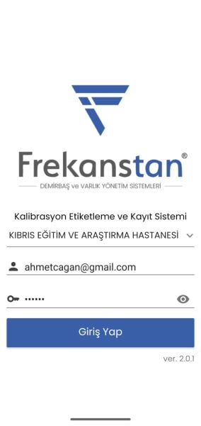 Frekanstan Kalibrasyon Etiketleme Mobil Uygulaması