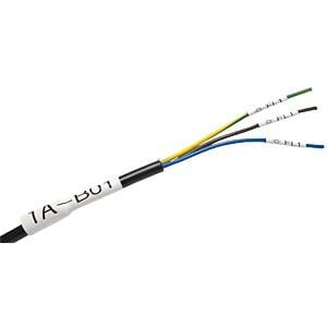 HSe-251 24mm Beyaz üzerine Siyah Isı ile Daralan Makaron (HSe Tube)