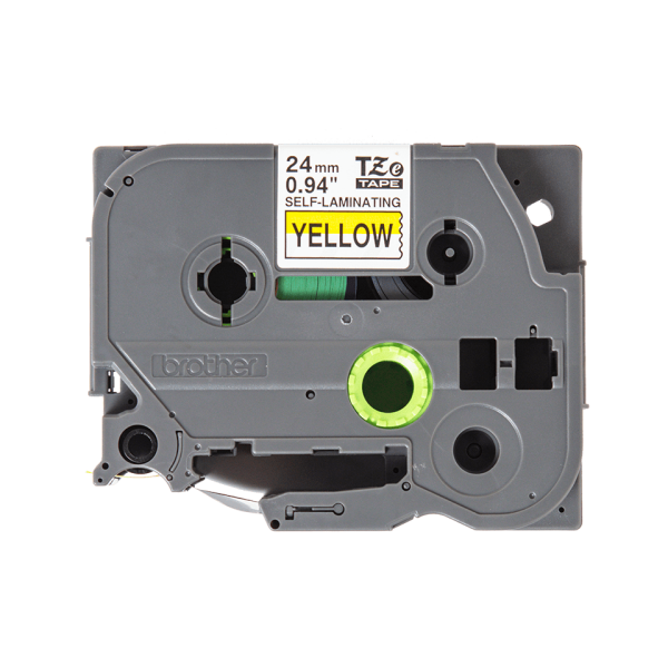 TZe-SL651 24mm Sarı üzerine Siyah Sarmal Laminasyonlu Etiket (TZe Tape)