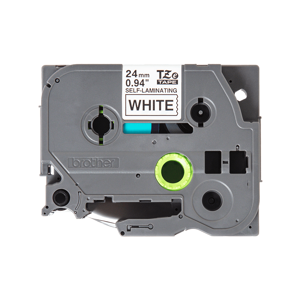 TZe-SL251 24mm Beyaz üzerine Siyah Sarmal Laminasyonlu Etiket (TZe Tape)